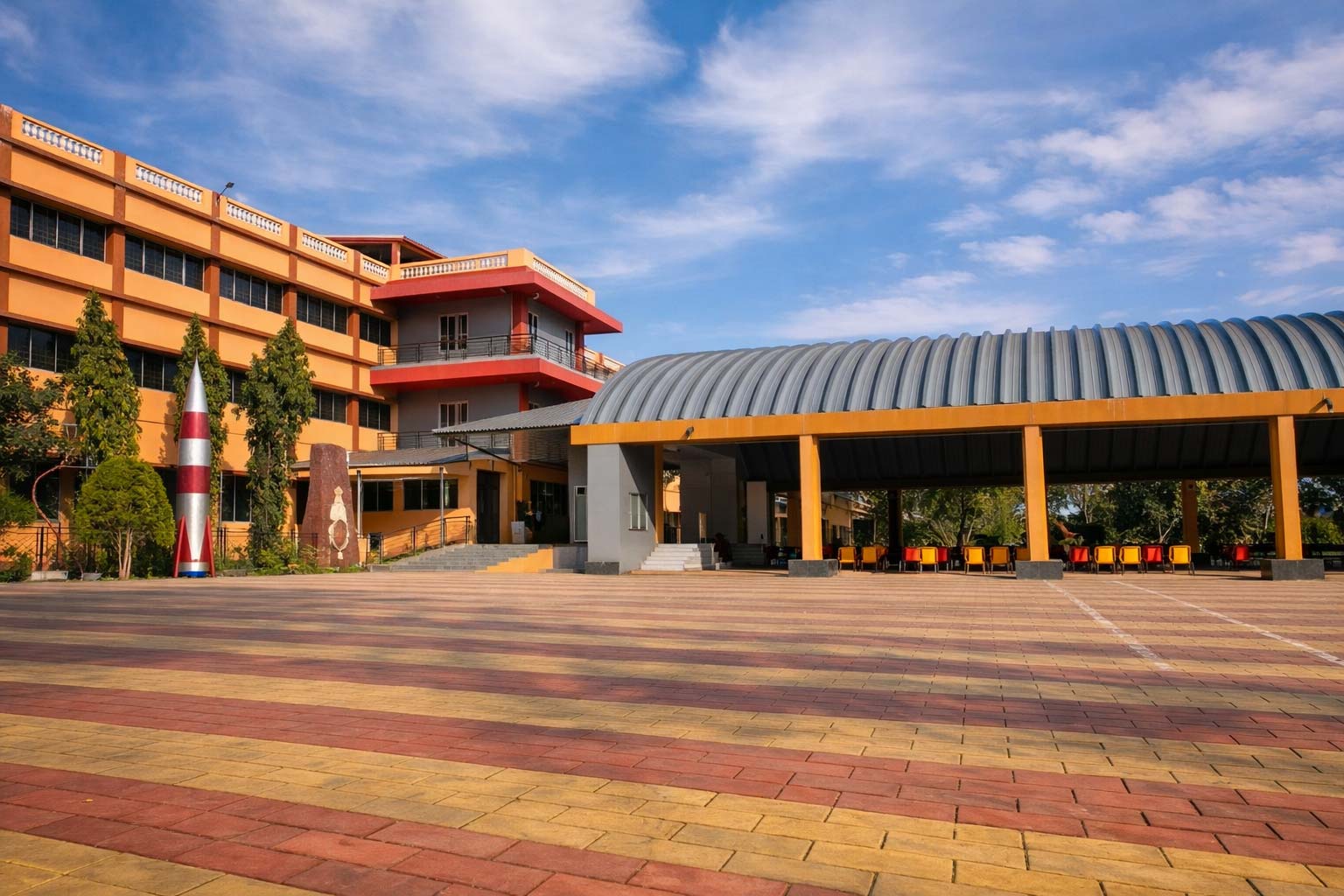 Vianney Vidya Mandir Ghugus school campus building in Chandrapur Maharashtra